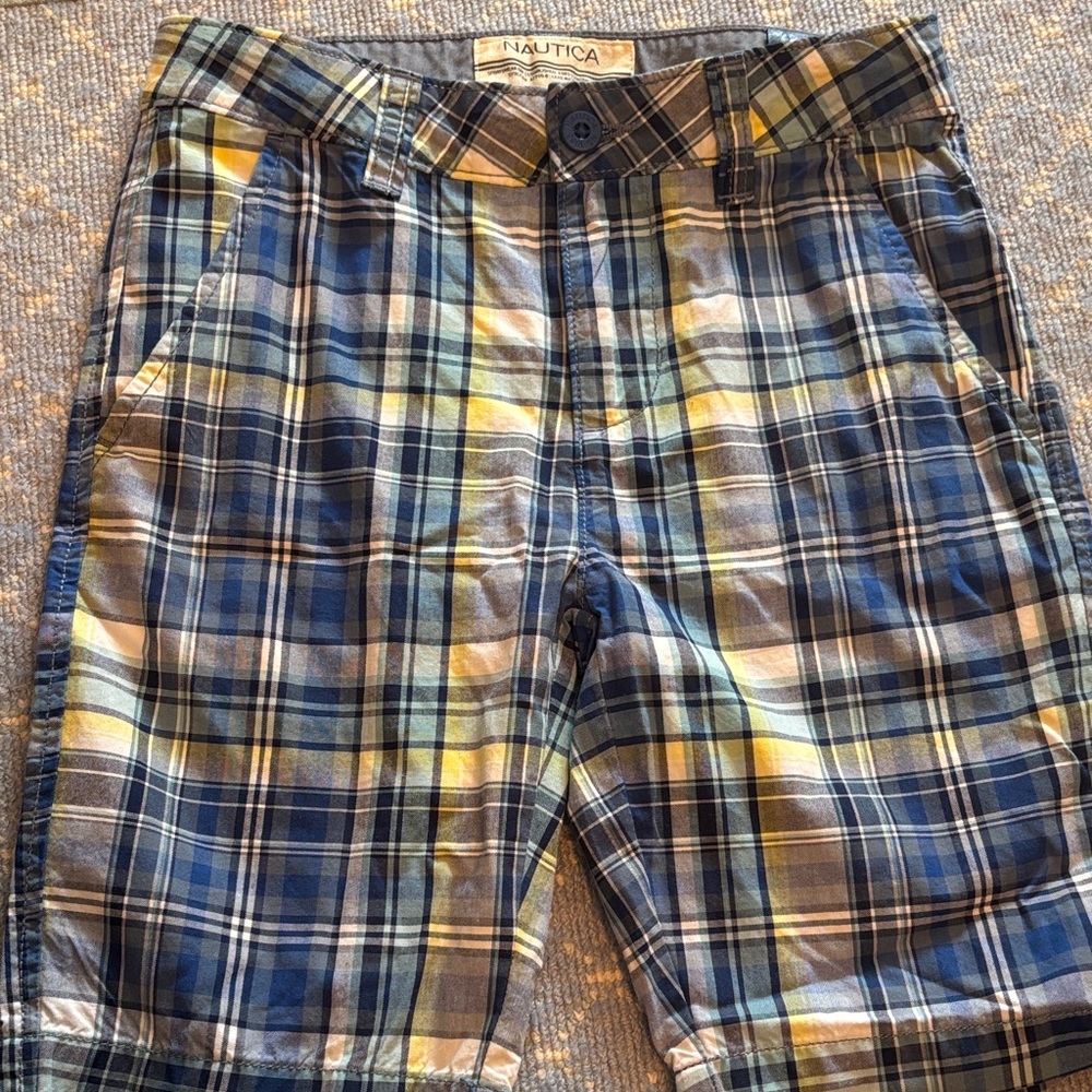 Nautica Multicolor Plaid Shorts EUC Sz 10